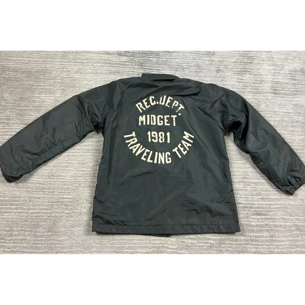Windless Coach Jacket Men S Black 1981 Traveling Team Graphic Vintage Snap Front